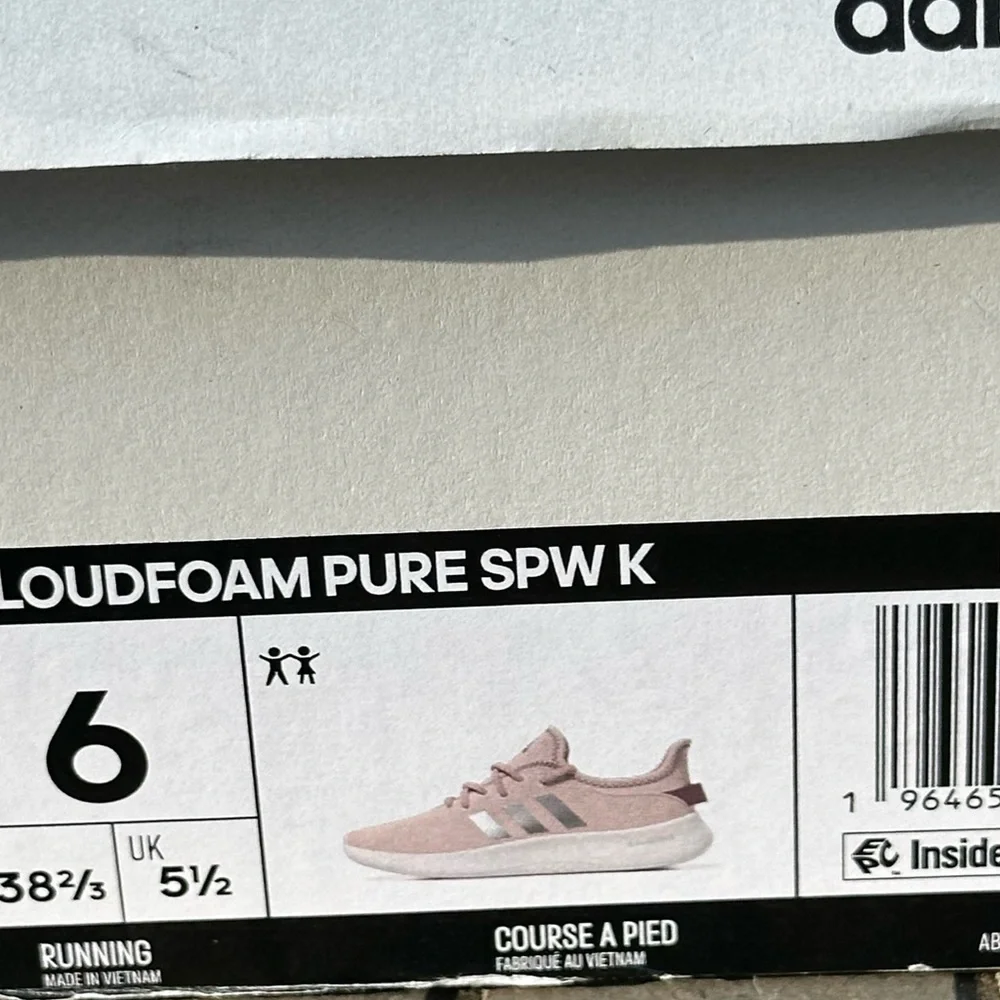 NEW Adidas Youth Pink Casual Athletic Sneaker Size Big Kid 6Y | fits Womens 7.5
